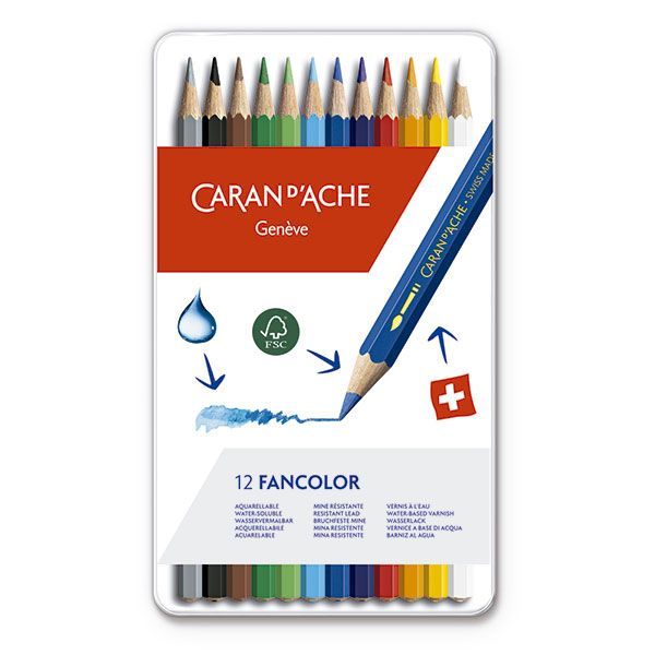 Caran d'Ache Pencils Fancolor Watercolor Tin Case – Z.S.E Generation