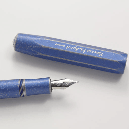 Kaweco AL Sport Fountain Pen Blue Stone Washed EF (Extra Fine) - GoldenGenie