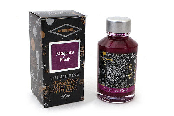 Diamine Magenta Flash Ink - Shimmering - 50 ml Bottle