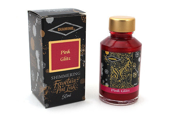 Diamine Pink Glitz Ink - Shimmering - 50 ml Bottle