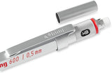 rOtring 1904445 600 Mechanical Pencil, 0.5 mm, Silver Barrel