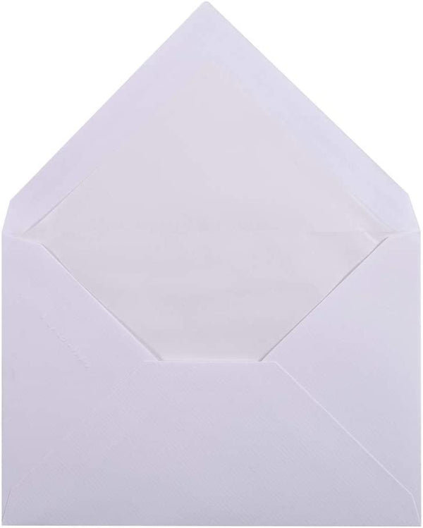 LALO, pack of 25 C6 114x162 gummed envelopes, 100g, extra white laid