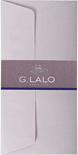 LALO, pack of 25 110x220 adhesive envelopes, 100g, white laid, white lined