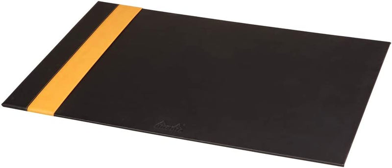 Rhodiarama soft desk pad M (80x40 cm) BLACK leatherette - kraft box - 194269C