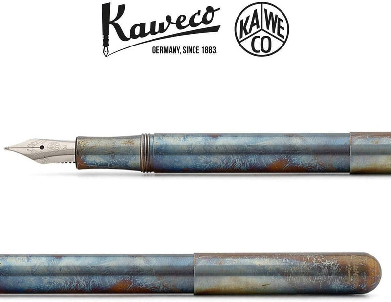 Kaweco Liliput Steel Fireblue Pocket Fountain Pen - Medium Nib - GoldenGenie.jpg