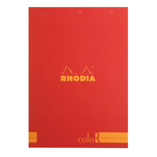 Rhodia coloR POPPY head stapled pad N°12 8,5x12cm 70sh. lined 90g - 12973C