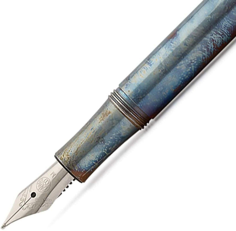 Kaweco Liliput Steel Fireblue Pocket Fountain Pen - Medium Nib - GoldenGenie.jpg