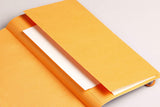 Rhodiarama softcover ntbk TANGERINE 10,5x14,8cm 72sh. lined ivory 90g paper +elastic - 117314C