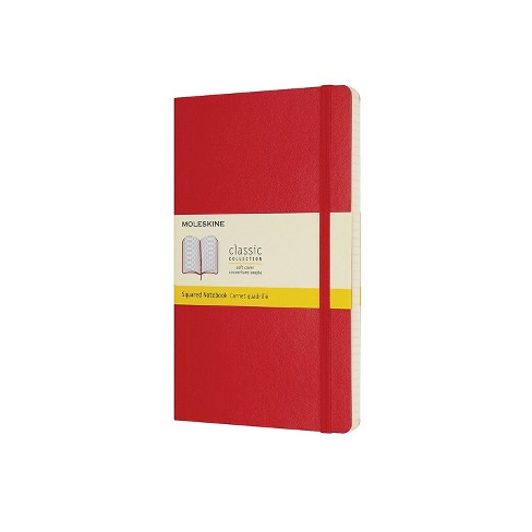 Moleskine Scarlet Red Large Squared Notebook Soft