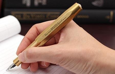 Kaweco Sport Fountain Pen Brass Nib: F - GoldenGenie