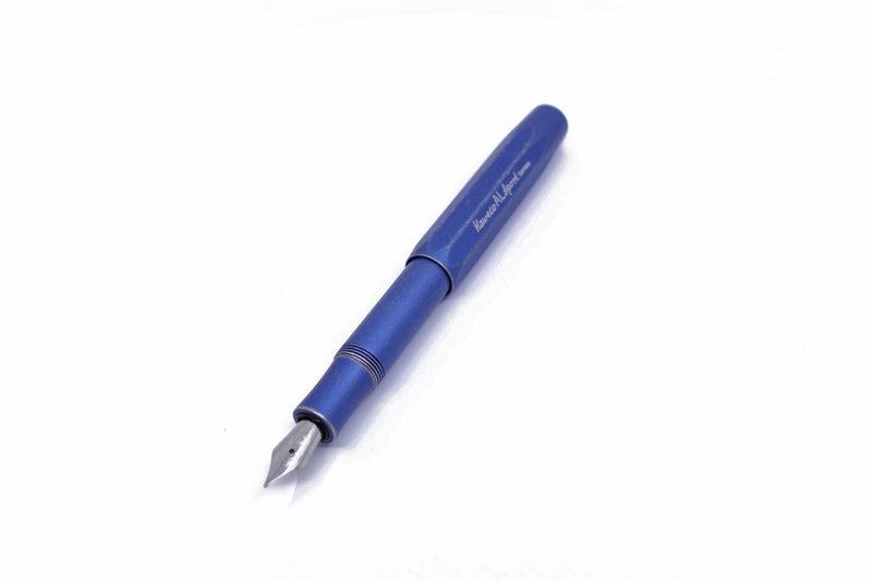 Kaweco AL Sport Fountain Pen Blue Stone Washed EF (Extra Fine) - GoldenGenie