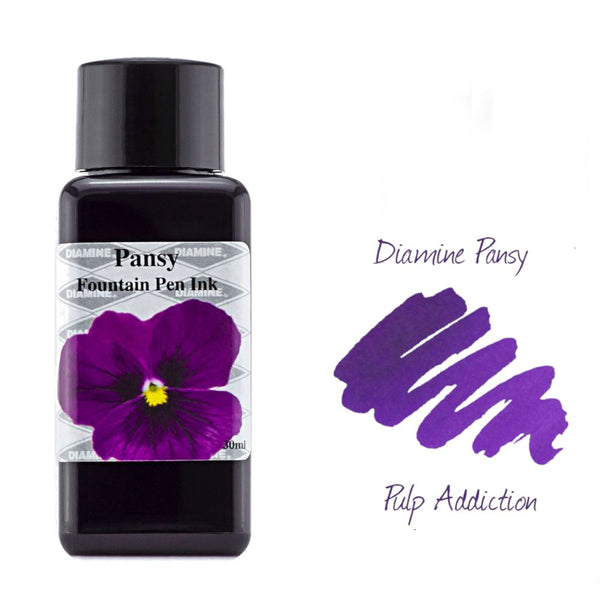 Diamine Fountain Pen Ink - Pansy Flower 30ml Bottle