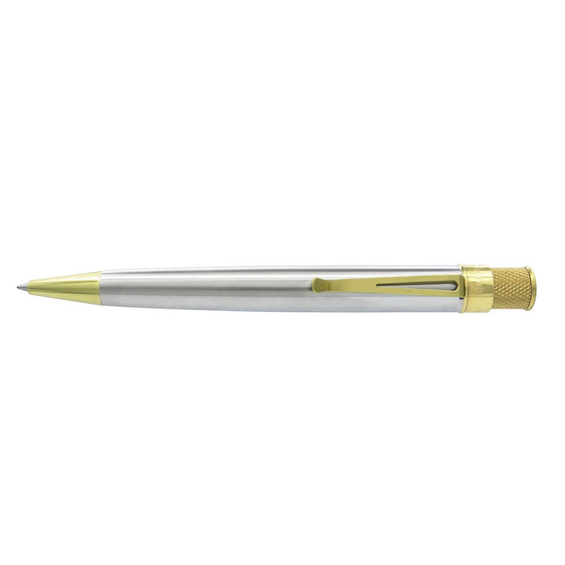 Tornado Classic Rollerball pen in varied colors with a brass trim - Retro51